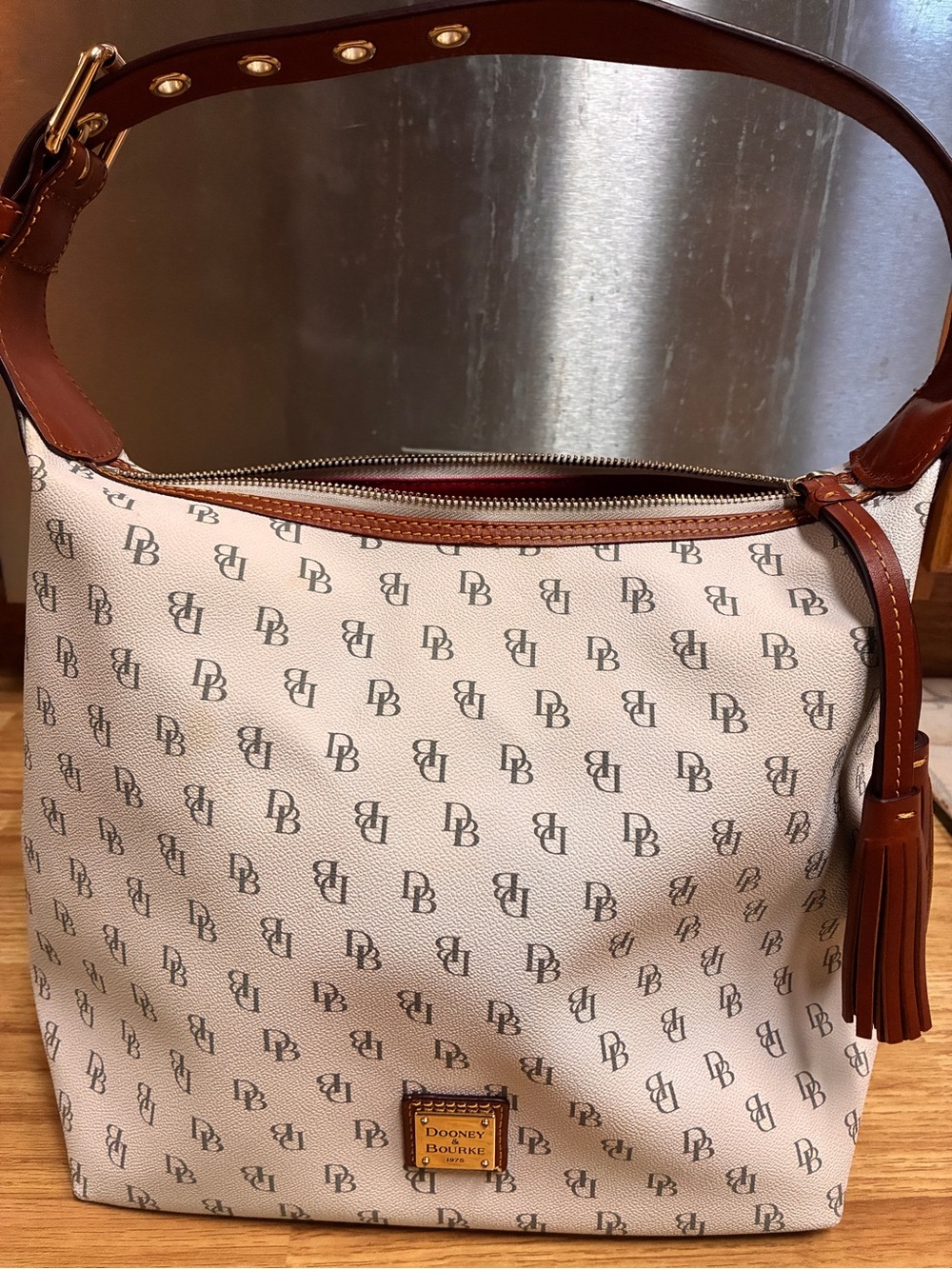 Dooney & Bourke Gretta White Hobo Shoulder Bag